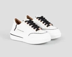 SNEAKERS LANCASTER WOMAN WHITE BLACK