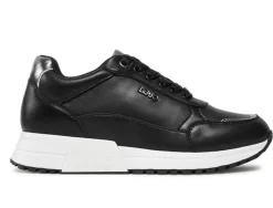 SNEAKERS NERA DETTAGLI ARGENTO