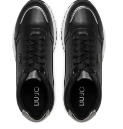 SNEAKERS NERA DETTAGLI ARGENTO