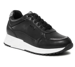 SNEAKERS NERA DETTAGLI ARGENTO