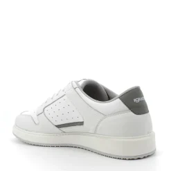 SNEAKERS PELLE BIANCA DETTAGLI GRIGI