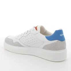 SNEAKERS PELLE BIANCA DETTAGLI CELESTI