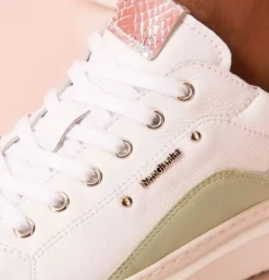 SNEAKERS PELLE BIANCA E SUEDE COLOR