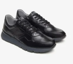 SNEAKERS PELLE MORBIDA NERA