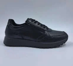 SNEAKERS PELLE NATURALE NERA