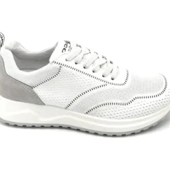 SNEAKERS PELLE TRAFORATA BIANCA