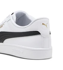 SNEAKERS PUMA SCARPE UOMO DONNA JUNIOR SMASH 3.0 BIANCO BLACK