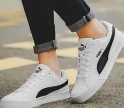 SNEAKERS PUMA UOMO SCARPE SMASH VULC MAN BIANCO