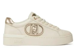 SNEAKERS SILVIA IN PELLE MAXI LOGO IVORY