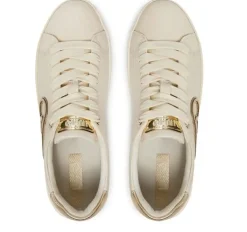 SNEAKERS SILVIA IN PELLE MAXI LOGO IVORY