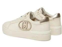 SNEAKERS SILVIA IN PELLE MAXI LOGO IVORY