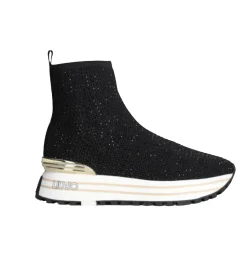 SNEAKERS SOCK STRASS BLACK
