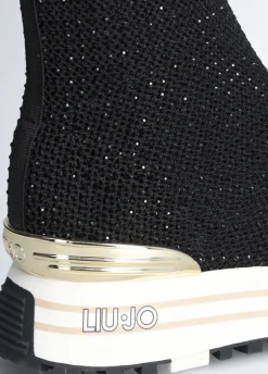 SNEAKERS SOCK STRASS BLACK