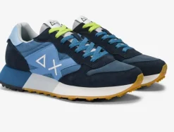 SNEAKERS UOMO SUN68 JAKI 2.0 BICOLOR BLU AVIO SCURO