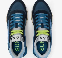 SNEAKERS UOMO SUN68 JAKI 2.0 BICOLOR BLU AVIO SCURO