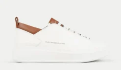 SNEAKERS WEMBLEY MAN ALEXANDER SMITH WHITE COGNAC