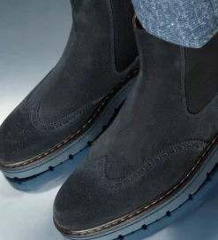 STIVALETTI CAMOSCIO BLU