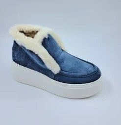 STIVALETTI MINI CAMOSCIO BLU