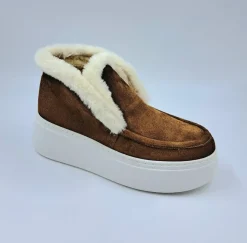 STIVALETTI MINI CAMOSCIO TABACCO