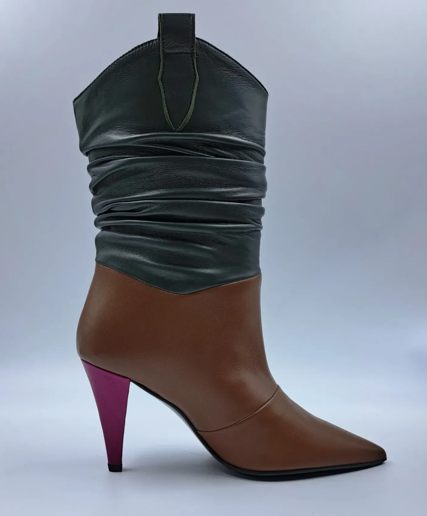 STIVALETTI PELLE BICOLOR