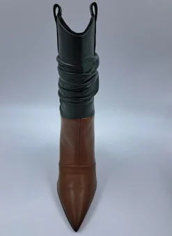 STIVALETTI PELLE BICOLOR