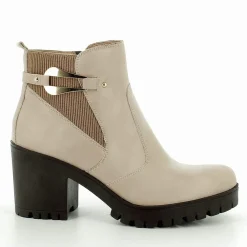 STIVALETTI PELLE ELASTICO LATERALE VISONE