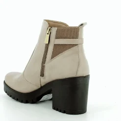 STIVALETTI PELLE ELASTICO LATERALE VISONE