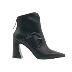 STIVALETTI PELLE MORBIDA MAXI FIBBIA DECORATIVA