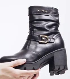 STIVALETTI PELLE MORBIDA SAUVAGE NERO