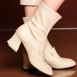 STIVALETTI PELLE NUDE