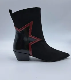 STIVALETTI TEXAN CAMOSCIO NERO