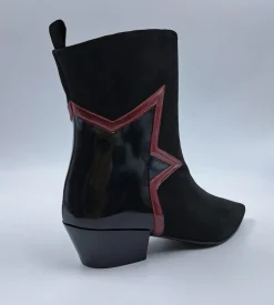 STIVALETTI TEXAN CAMOSCIO NERO