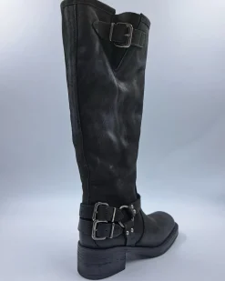 STIVALI BIKER PELLE FIBBIE LATERALI