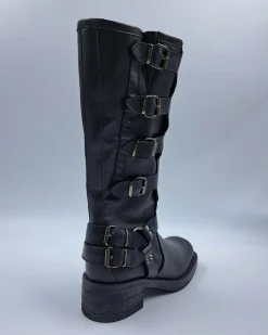 STIVALI BIKER PELLE MULTI FIBBIE