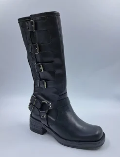 STIVALI BIKER PELLE MULTI FIBBIE