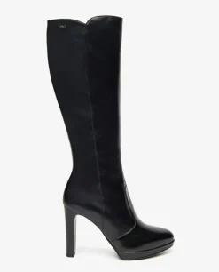 STIVALI PELLE CON PLATEAU