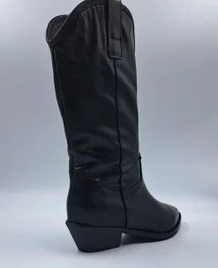 STIVALI TEXAN PELLE MORBIDA NERA