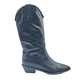 STIVALI TEXAN PELLE MORBIDA NERA