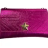 TRACOLLE POCHETTE STELLINA PELLE FUXIA