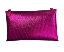 TRACOLLE POCHETTE STELLINA PELLE FUXIA