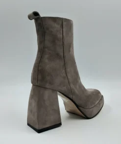 TRONCHETTI CAMOSCIO TACCO SQUADRATO