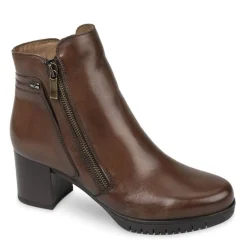 TRONCHETTI CON DOPPIA ZIP MARRONE