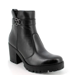 TRONCHETTI PELLE CON FIBBIA DECORATIVA