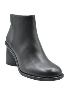 TRONCHETTI PELLE MORBIDA CONO NERO