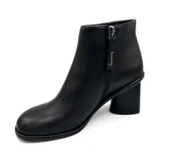 TRONCHETTI PELLE MORBIDA CONO NERO