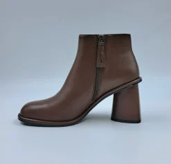 TRONCHETTI PELLE MORBIDA CONO CASTAGNA