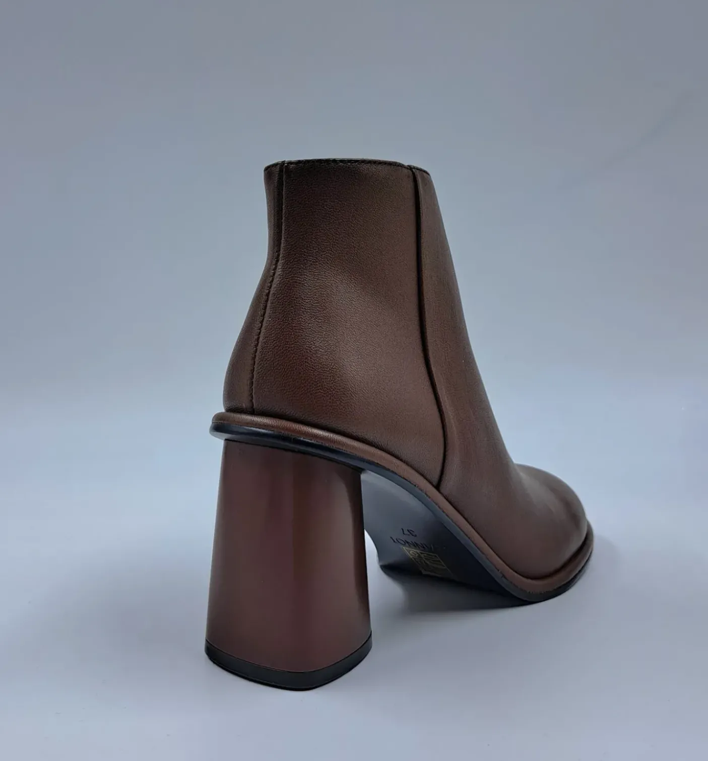 TRONCHETTI PELLE MORBIDA CONO CASTAGNA