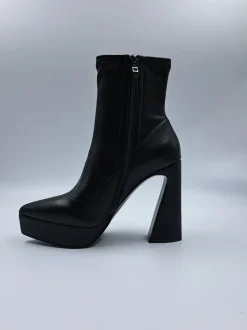 TRONCHETTI PELLE NERO PLATFORM