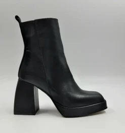 TRONCHETTI PELLE TACCO QUADRATO