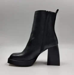 TRONCHETTI PELLE TACCO QUADRATO